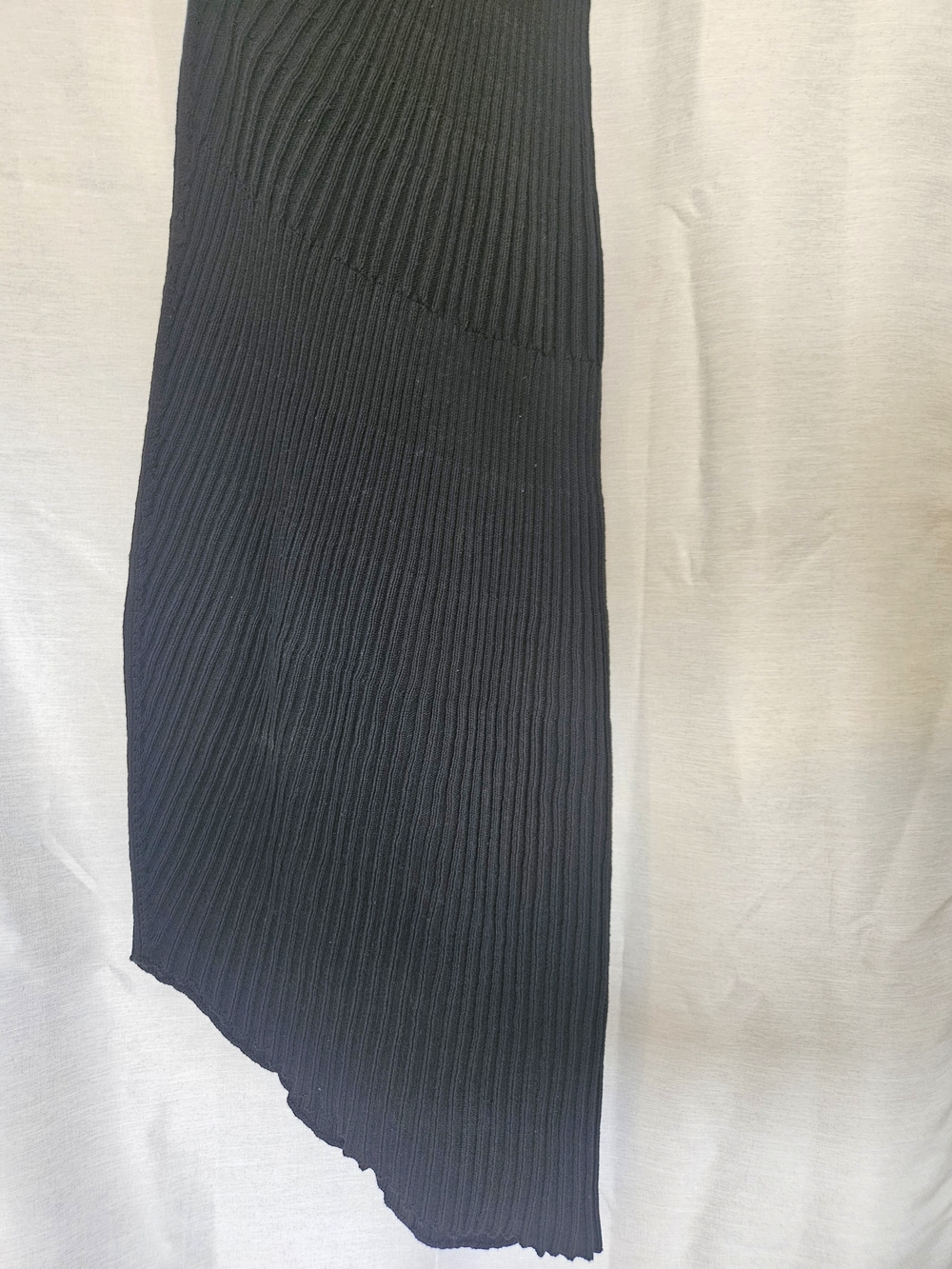 Cult Gaia CHRYSTA Knit Dress Black Size Large Midi Asymmetric - Picture 8 of 11